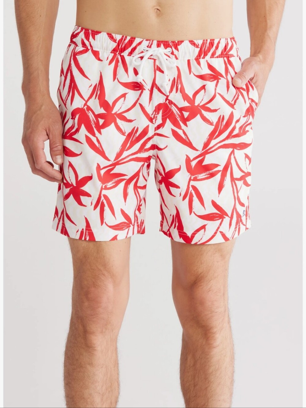 ORIGINAL PENGUIN Tropical Leaf Volley Swim Trunk Size XL 7" Inseam NWT